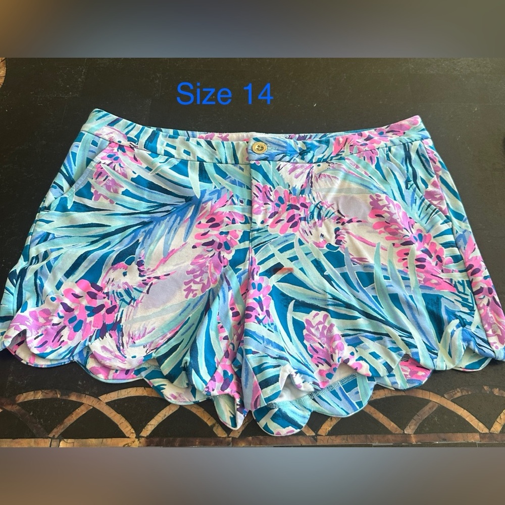Lilly Pulitzer Mr Peacock B Tweethearts Shorts, 14, EUC
